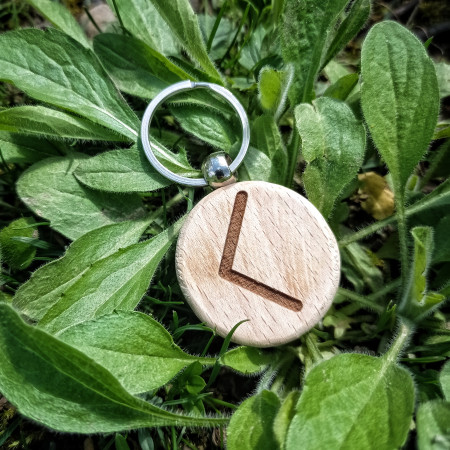 БРЕЛОК ДЕРЕВ'ЯНИЙ РУНА КАНО РУЧНА РОБОТА (KEYRING WOODEN FLEECE KANO HANDMADE)